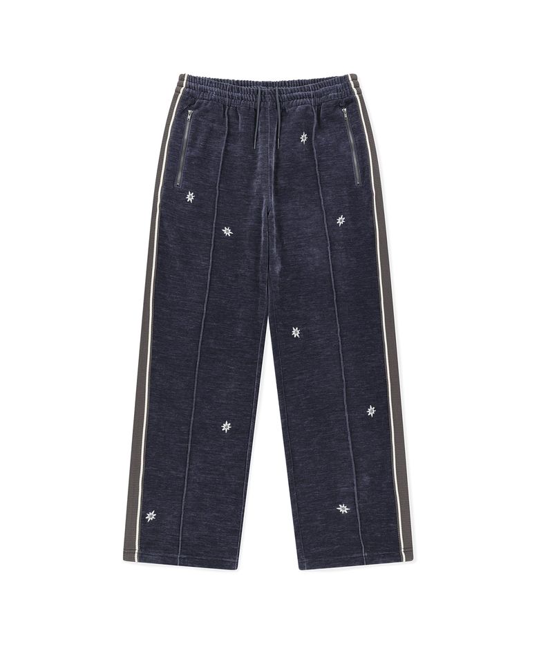 Velour Twinkle Track Pants Purple