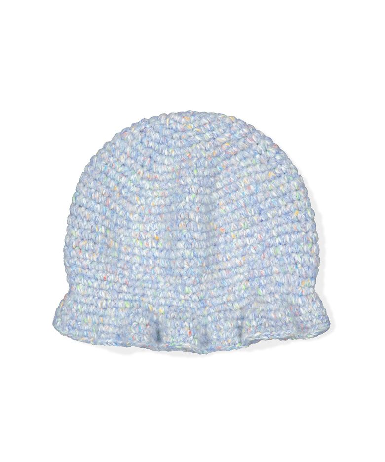 Tweedy Crochet Bucket Hat Blue