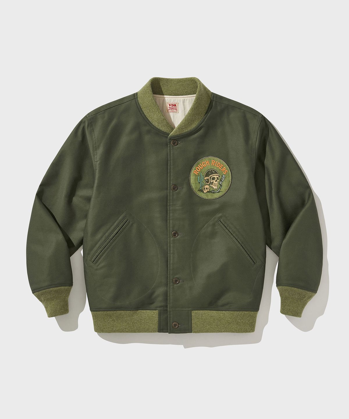 비디알(VDR) HEAVY MOLESKIN BOMBER JACKET [Olive Brunch]