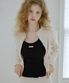 레터즈 프릴 라벨 홀터넥 탑 ( 블랙 )