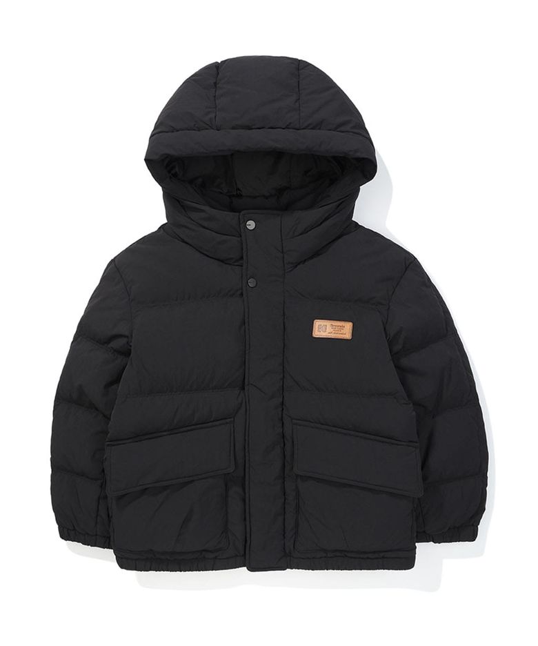 에센셜 경량 후드 다운 자켓 키즈 BLACK