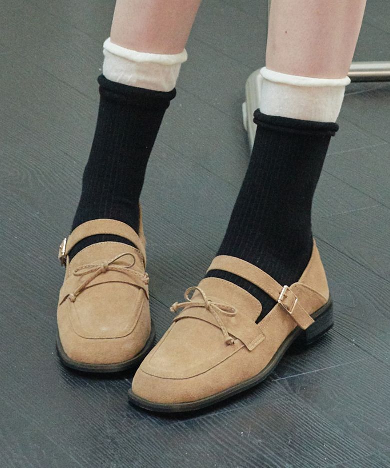 ljh7120 Ribbon Strap Loafers - 2 Colors