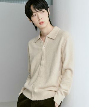 남녀공용 포실니트 카라가디건 [버터]_ZF4SW093