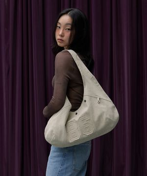 slub stripe baguette eco bag (LB)