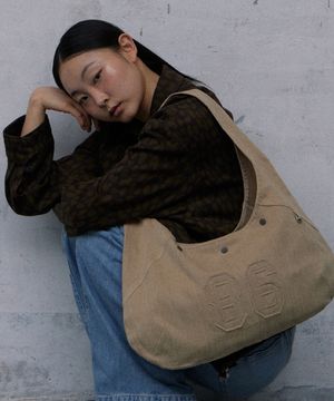 slub stripe baguette eco bag (BE)