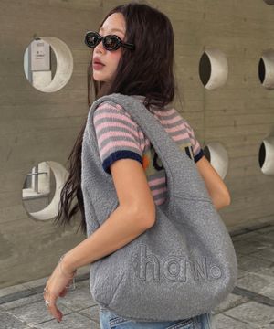 mini wool pebble bag (GR)