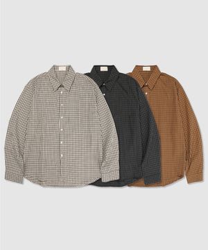 빈티지 도비 체크 셔츠