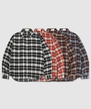 빈티지 빈터 체크 셔츠