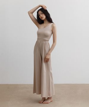 Citta one shoulder jumpsuit (Nudy glam)