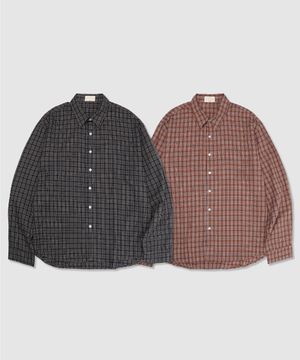 빈티지 노스티 체크 셔츠