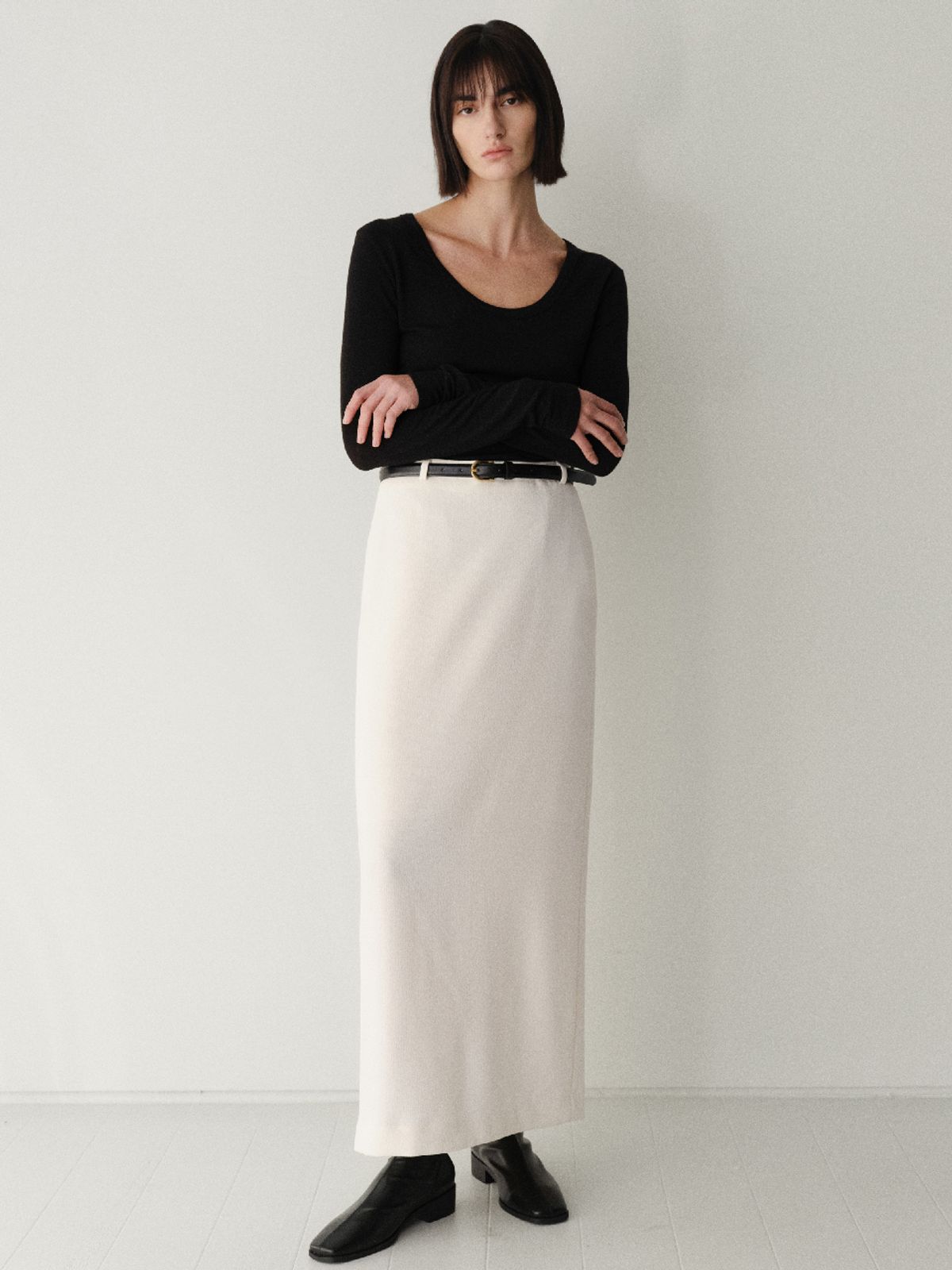아르카익(ARCHAIC) super maxi skirt_cream