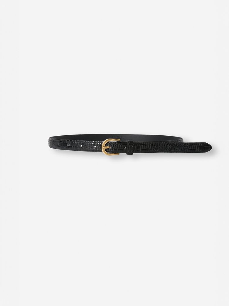 crocodile belt_black