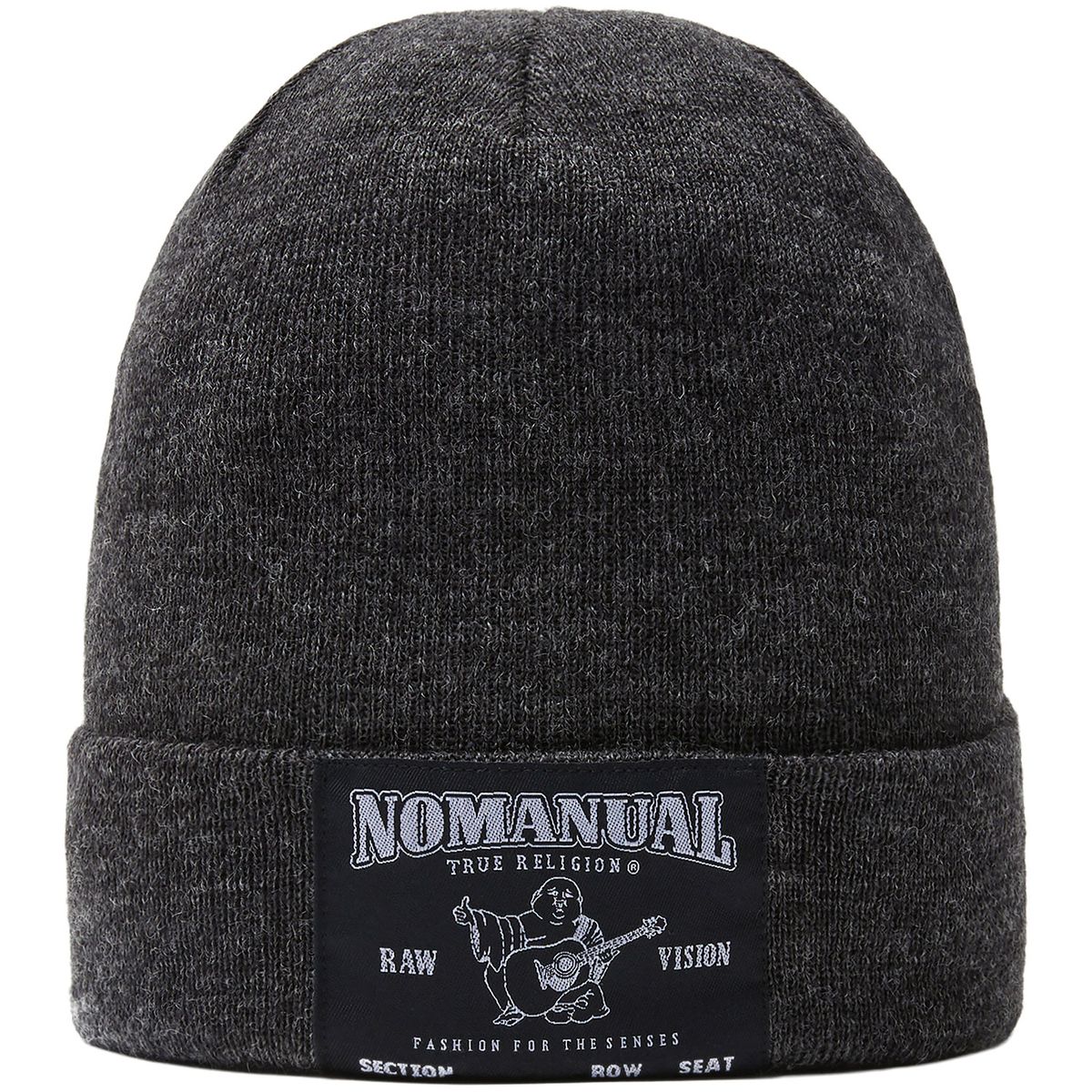 노매뉴얼(NOMANUAL) NO RELIGION LOGO PATCH BEANIE - D.GREY