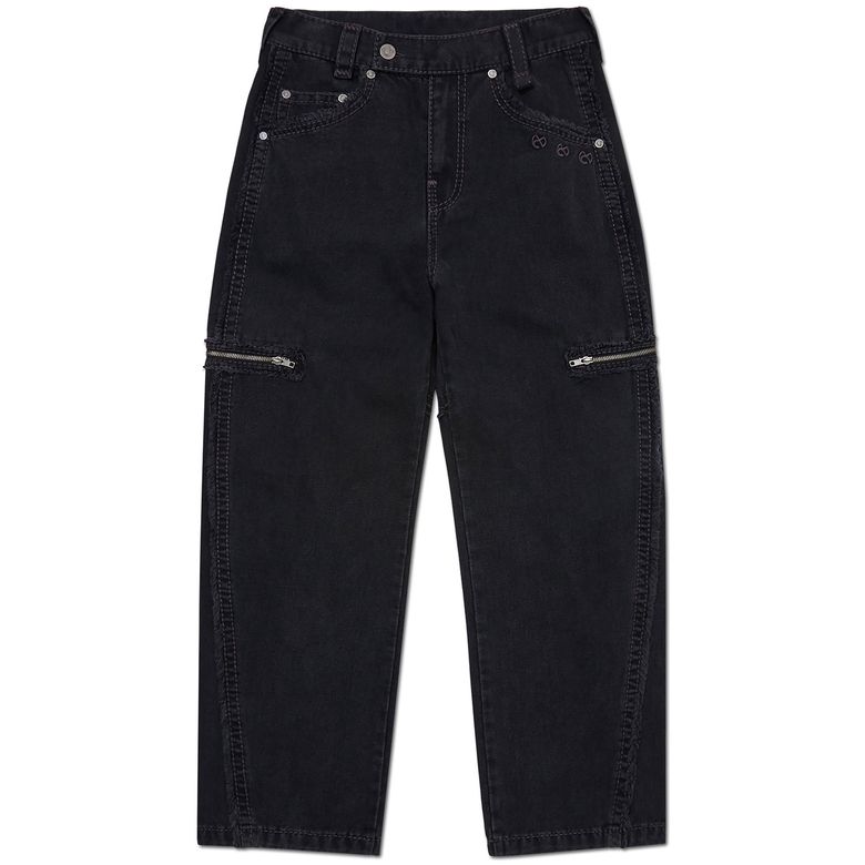 NO RELIGION DENIM RIDER PANTS - W.BLACK