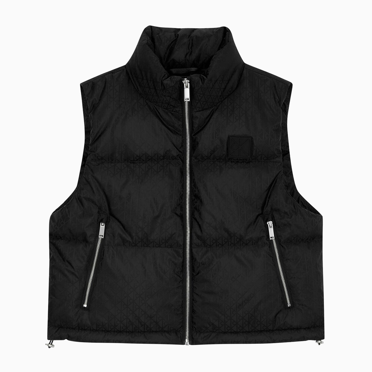 캘빈클라인 진(CALVIN KLEIN JEANS) 여성 AOP 로고 자카드 푸퍼 베스트 44D538G UB1