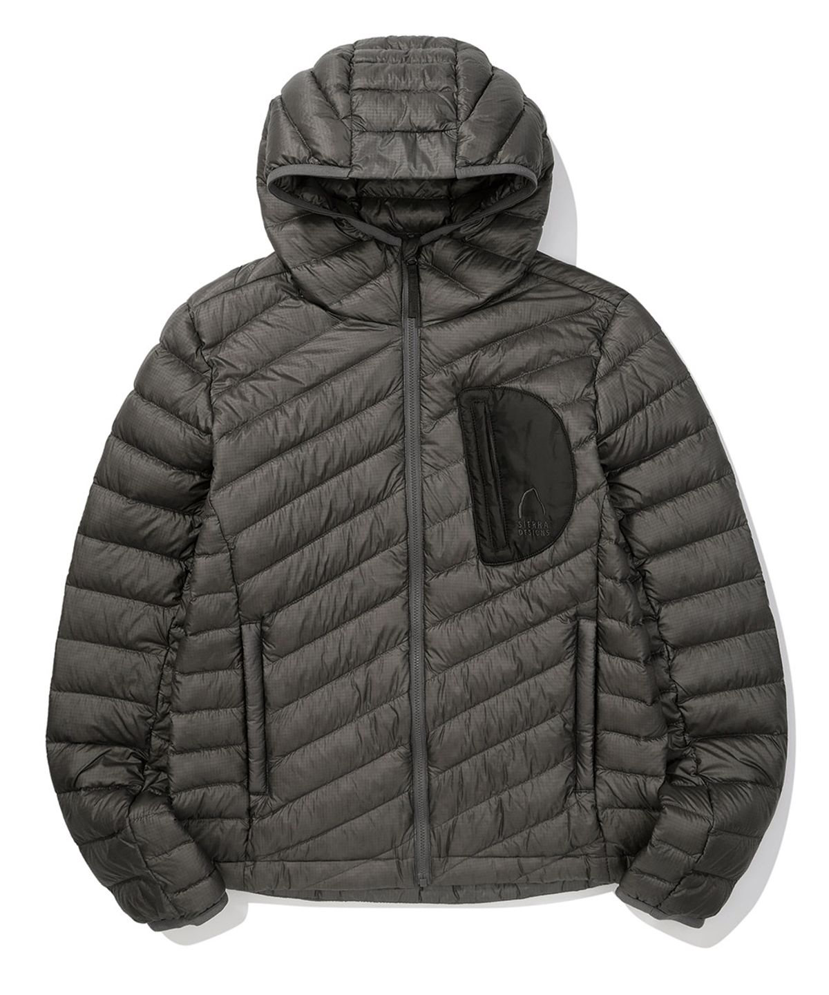 시에라디자인(SIERRA DESIGNS) W) 로사(ROSA) 경량 구스다운 후드자켓 CHARCOAL
