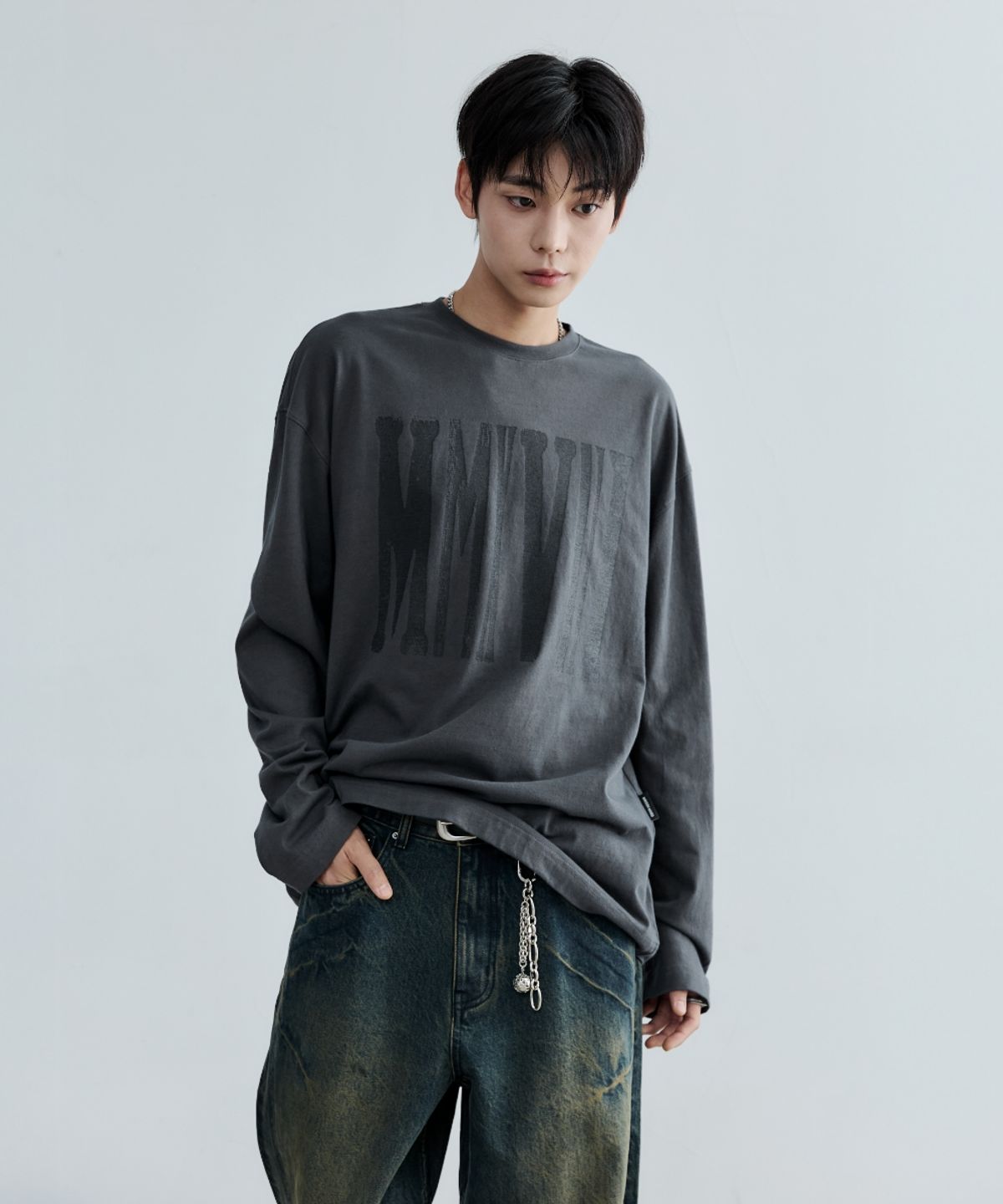 메종미네드(MAISON MINED) MMXVIII LONG SLEEVE CHARCOAL
