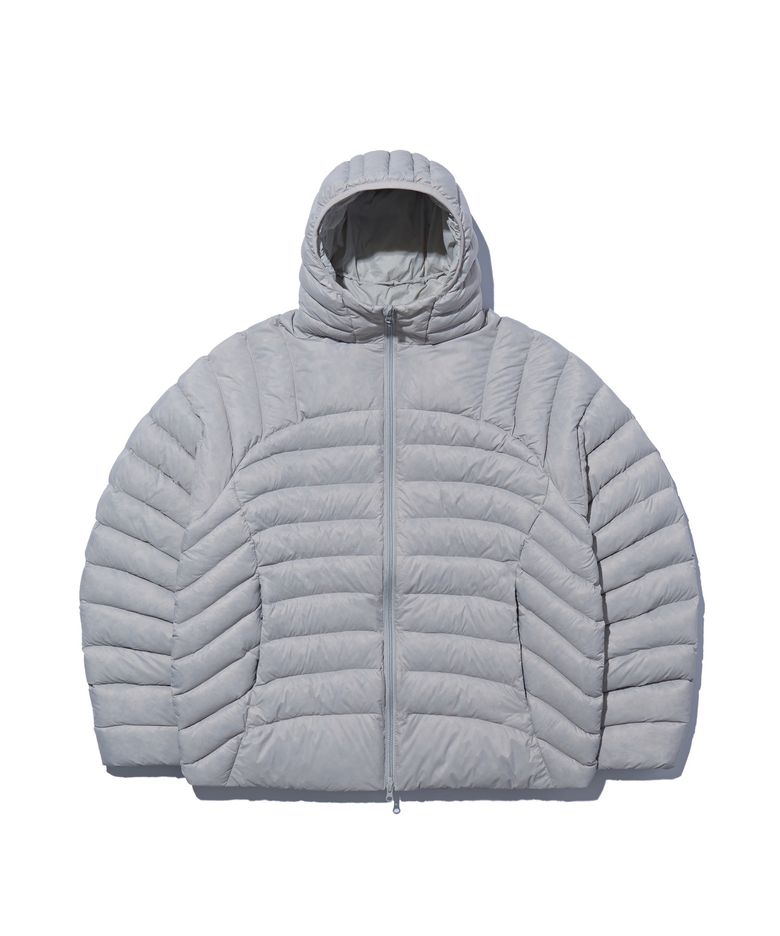 Wormhole Bubble Light Down Jacket Grey