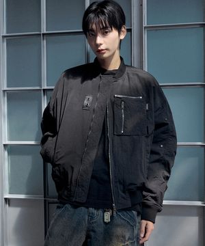 DETACHABLE POCKET MA-1 BLACK