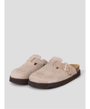 (WOMEN) 스웨이드 스터드 코르크 크로그  옐로이시 브라운 (HH59K2C74B)