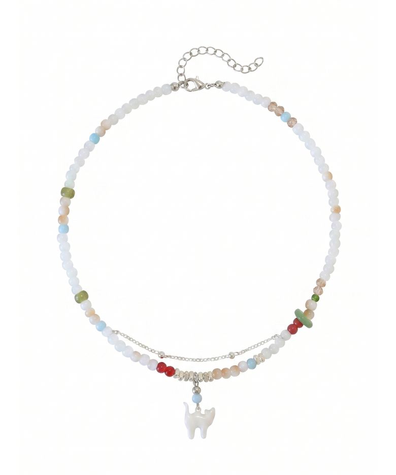 Lucky cat beads necklace JSB-542