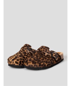 (WOMEN) 레오파드 코르크 크로그  옐로이시 브라운 (HH59K2C83B)