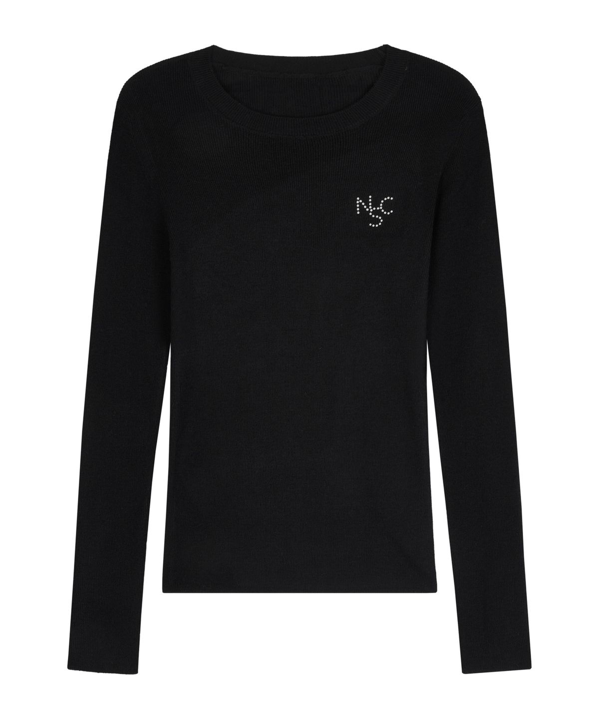 네이키드서프클럽(NAKED SURF CLUB) NSC 핫픽스 로고 슬림 니트 (Black)