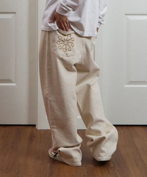 Linking Wide Cotton Pants
