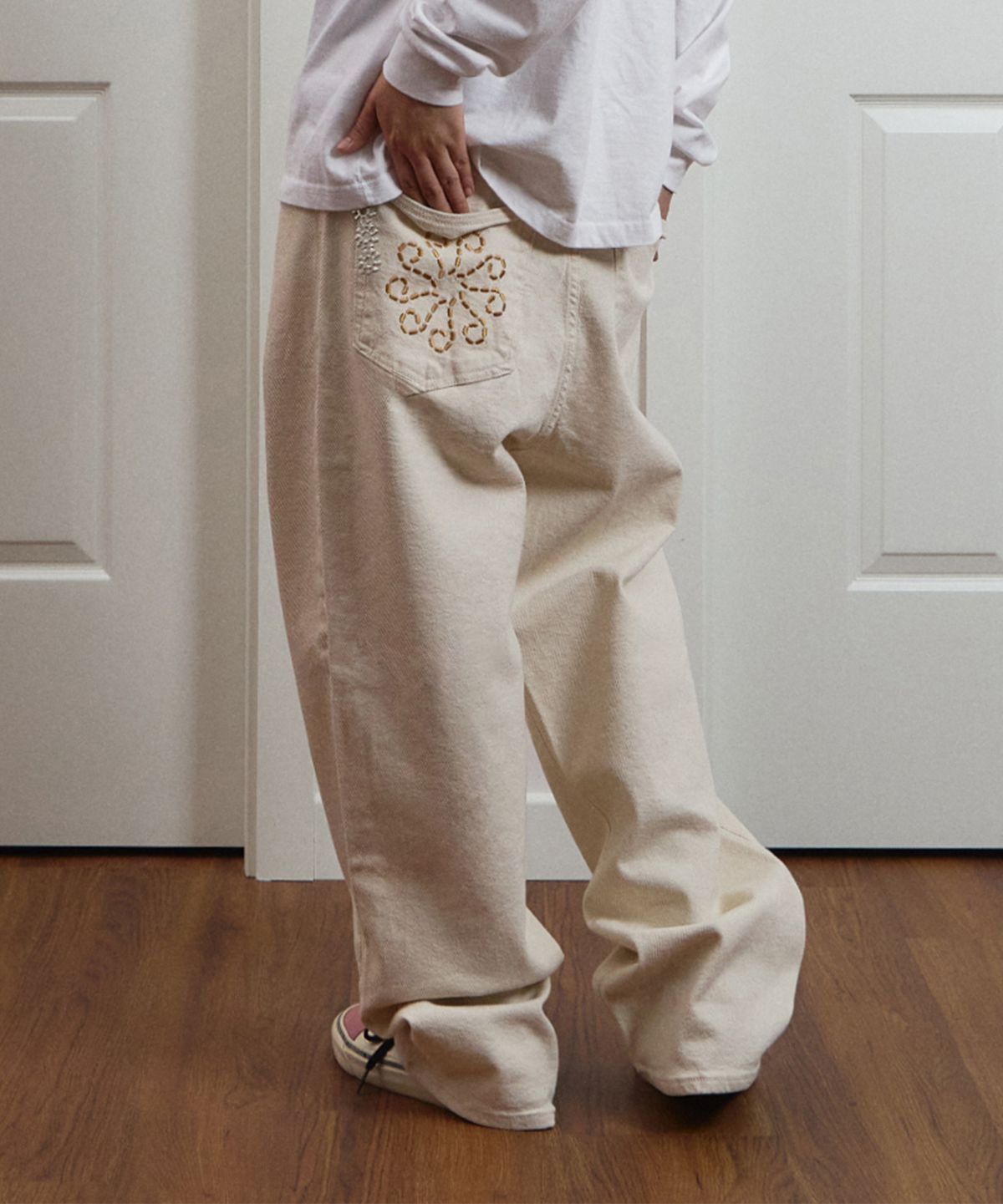 9999아카이브(9999ARCHIVE) Linking Wide Cotton Pants