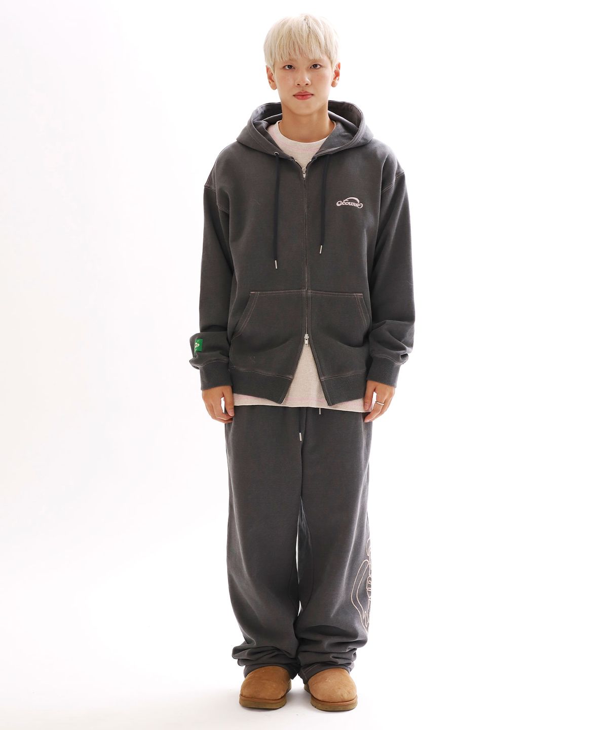 오브콜스와이낫(OFCOURSEWHYNOT) HEARTFELT P/G SWEAT PANTS_BROWN