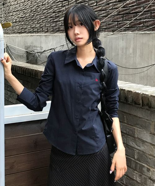 CKS 스탠다드 슬림핏 셔츠 네이비