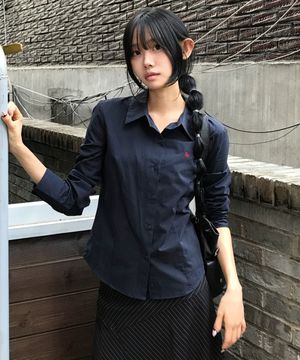 CKS 스탠다드 슬림핏 셔츠 네이비