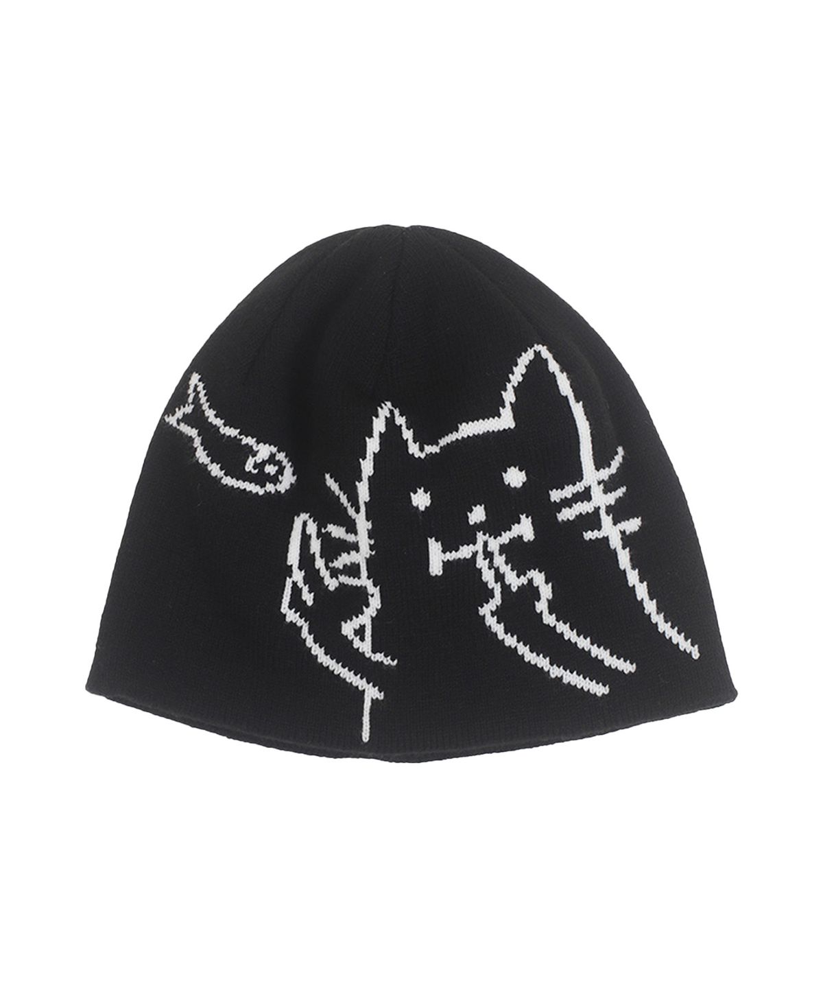 어라이트앵글(ARIGHTANGLE) CAT FISH BEANIE (BLACK)