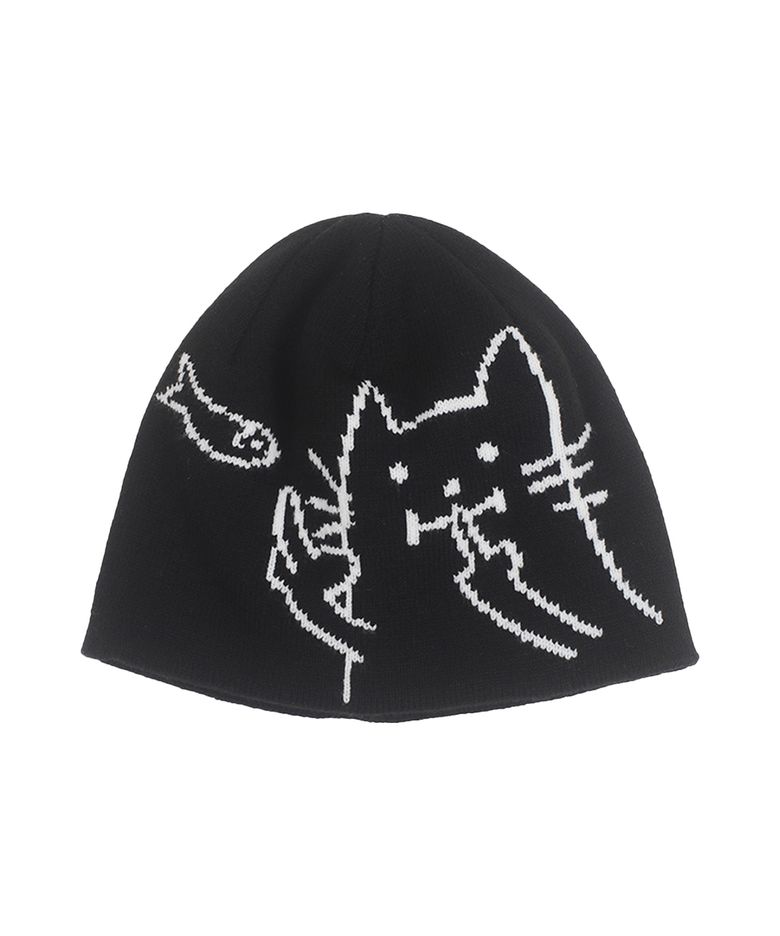 CAT FISH BEANIE (BLACK)