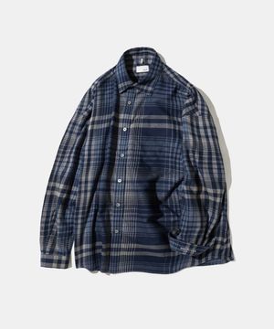 Nocturne Plaid Navy Check Shirt S180