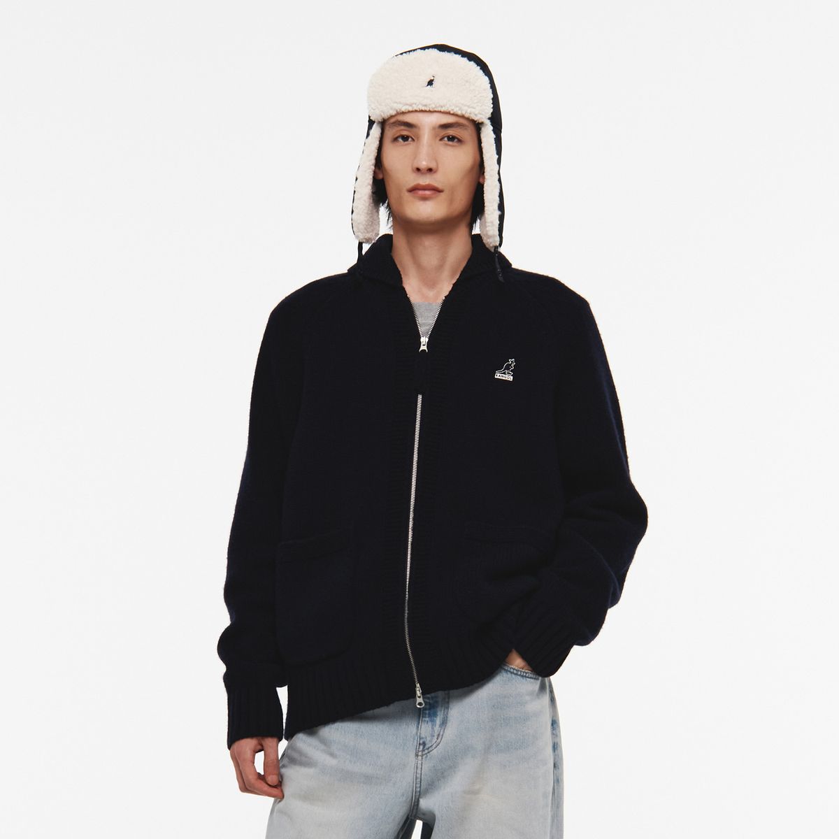 캉골(KANGOL) 코위찬 가디건 1907 네이비
