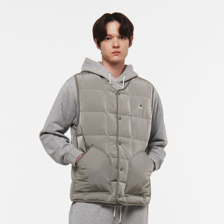 스퀘어 큐 다운 라이너 베스트 6142 그레이