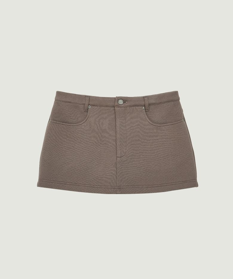ZOE SWEAT SKIRT PANTS (BROWN)