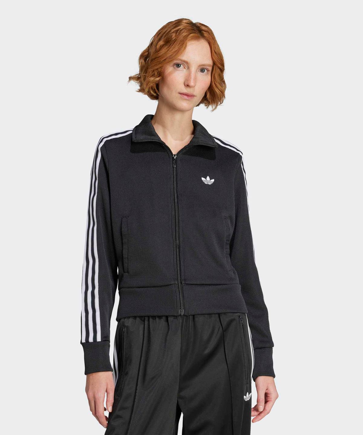 아디다스(ADIDAS) 파이어버드 니트 트랙탑 - 블랙:화이트 / JY2613