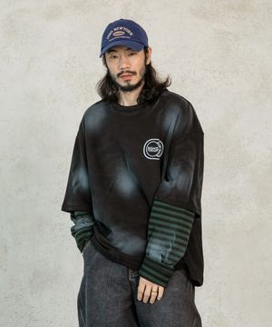 WASHED STRIPE LAYERED LONG SLEEVE 2컬러