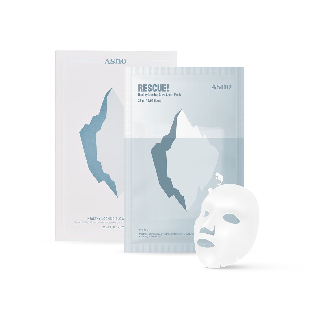 에이스노(ASNO) [미백] 에이스노 밀크시슬 5% 글로우 마스크팩 5매입 웨딩피부관리 화장잘먹는 예신팩