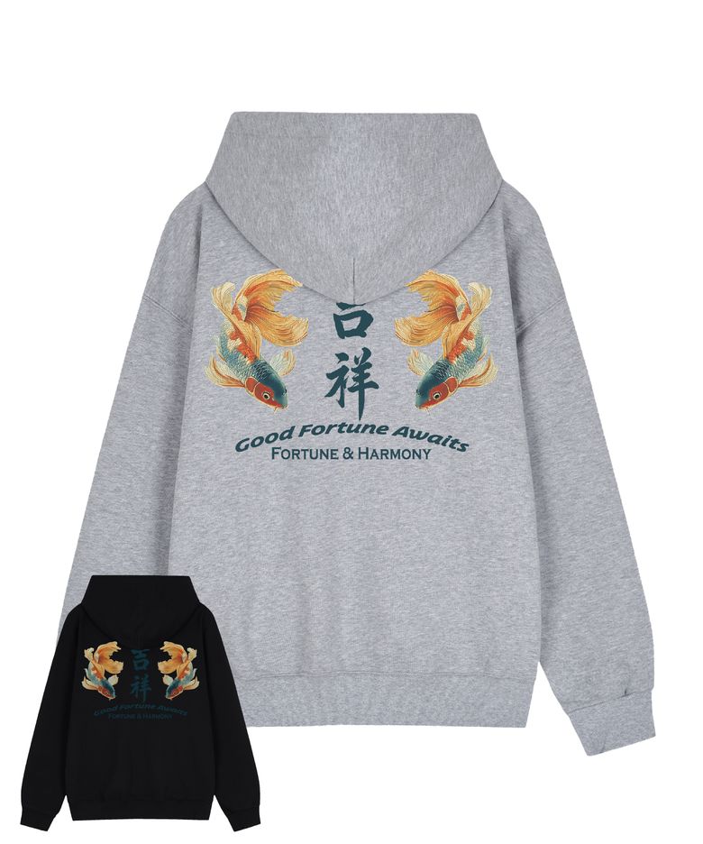 굿 포춘 코이 2웨이 후드 집업 (2color)