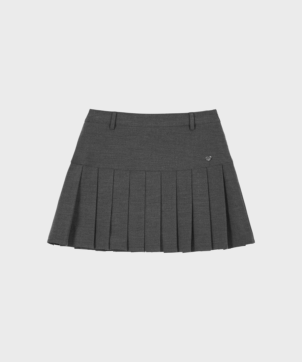 알키알카(ALKI ALKA) Panel Pleat Skirt (Charcoal)