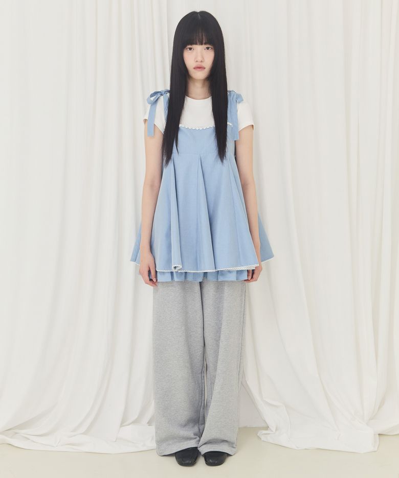 Balloon Mini Dress (Light Blue)