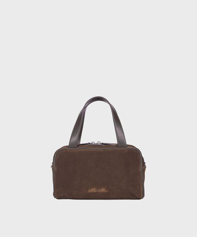 Mini Square Tote Bag_Suede (Suede Brown)