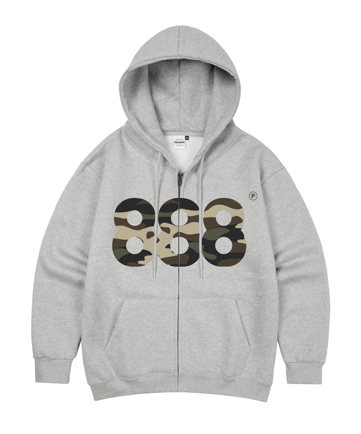 프라임에이트(PRIMATE) [NO기모] CAMO NUMBER.888 오버핏 투웨이 후드 집업 3 COLORS