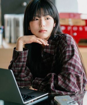 빈티지 크롭 체크셔츠 버건디 MMLS2676