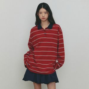 SSEMI STRIPE PK T-SHIRT(RD)