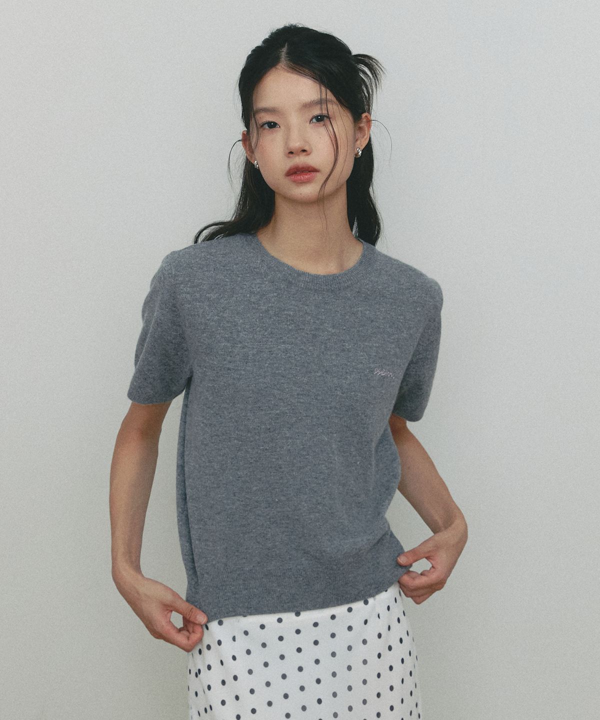 쎄미(SSEMI) CLASSIC WOOL KNIT TOP(GR)