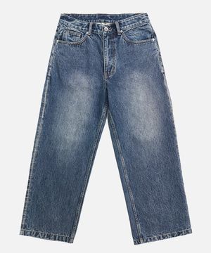 Vintage Washing Wide Denim Pants_Blue